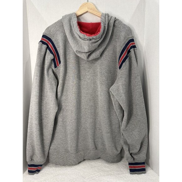 Y2K RED SOX  FULL ZIP HOODIE MAN L/G GENUINE MERCHANDISE G111 SPORTS GRAY SEWN - Picture 12 of 16